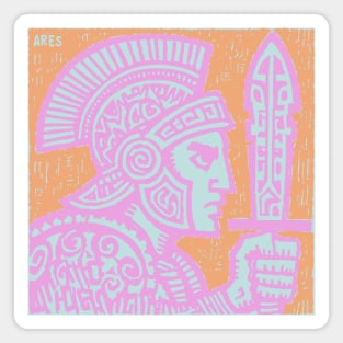 Psychedelic Ares Warrior God Magnet